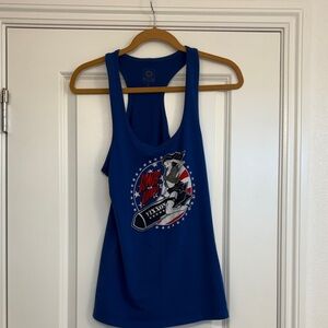 DIXXON Blue Graphic Tank Top
